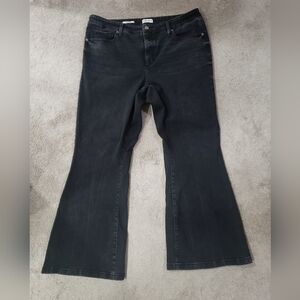 Black flare denim